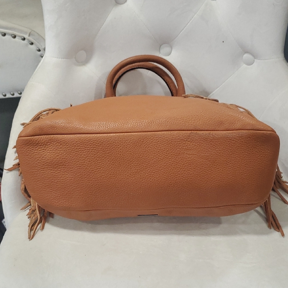 Flawed Rebecca Minkoff Tan Leather Fringe Hand Bag - Picture 6 of 17